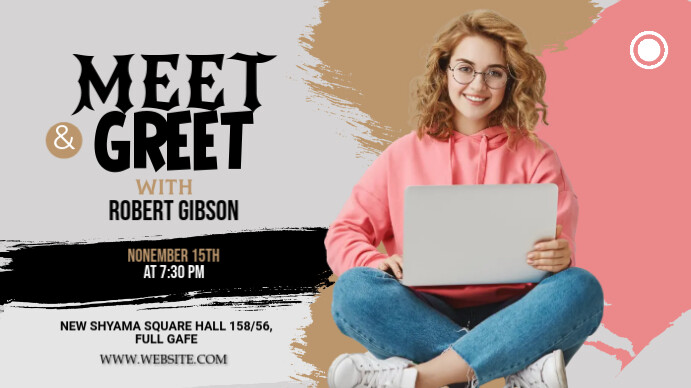 Meet & Greet You Tube Channel Cover Zdjęcie tytułowe kanału na YouTube template