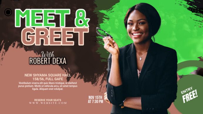 Meet & Greet You Tube Channel Cover template