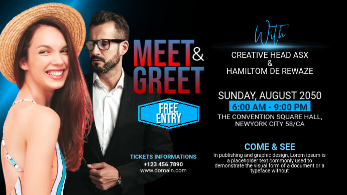Meet & Greet YouTube Thumbnail template