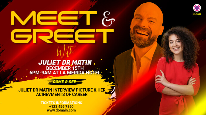 Meet & Greet YouTube Thumbnail template