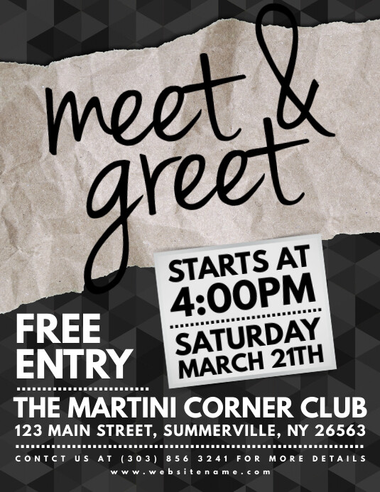 Meet & Greet Flyer Template PosterMyWall Meet & Greet Flyer Template PosterMyWall