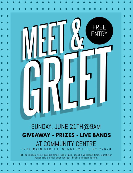 Meet And Greet Flyers Templates