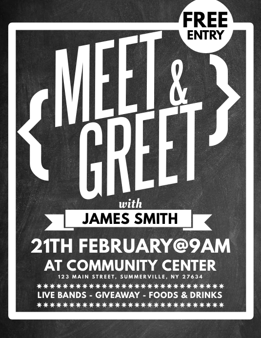 Copy of Meet & Greet Flyer PosterMyWall