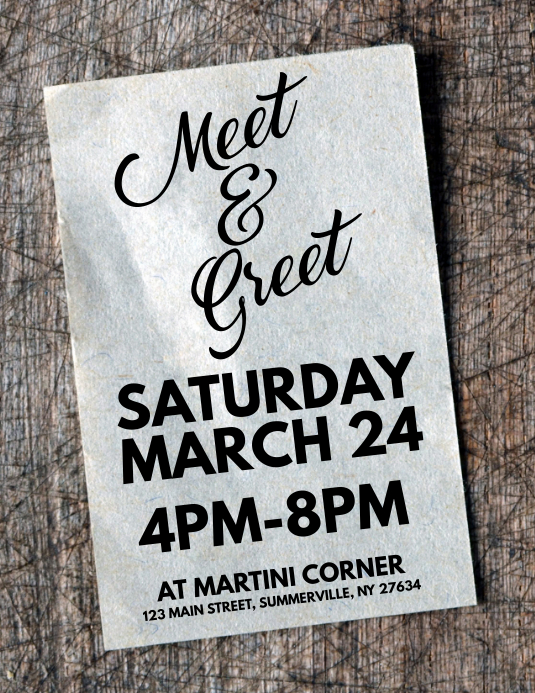 Meet & Greet Flyer Template PosterMyWall