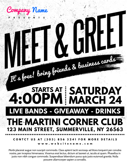 Meet & Greet Flyer Template PosterMyWall