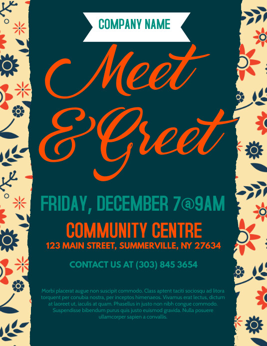 Meet & Greet Flyer Template PosterMyWall