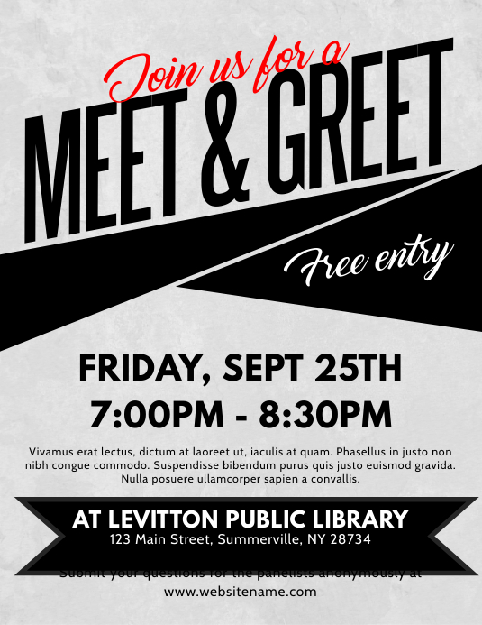 Meet & Greet Flyer Template PosterMyWall