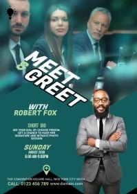 Meet and Greet Community Day Flyer A6 template