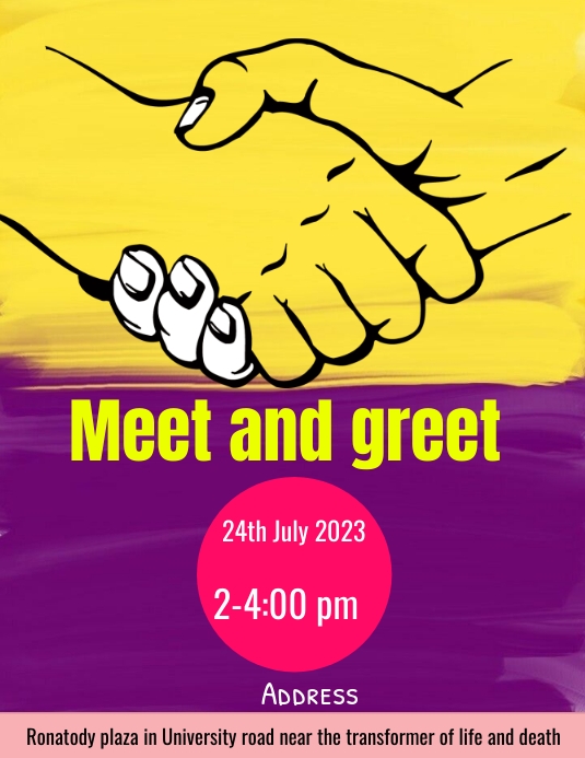 Meet and greet Template PosterMyWall