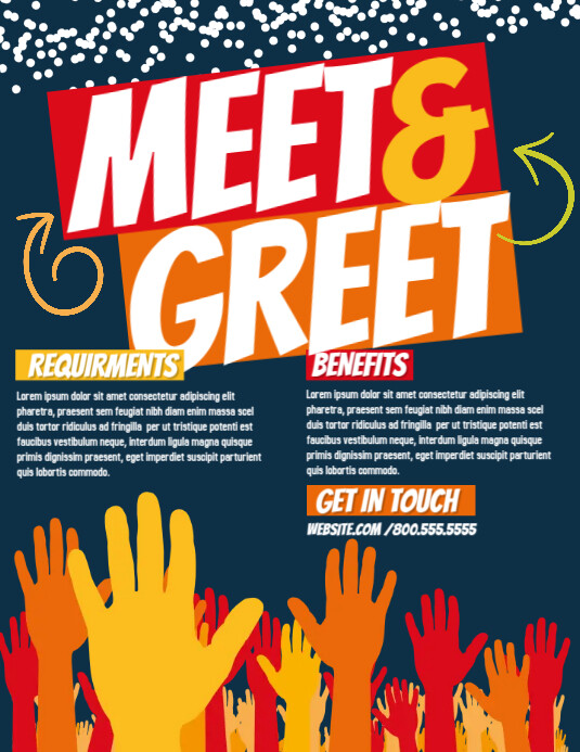 Meet and greet Ulotka (US Letter) template