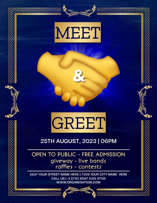 Copy of MEET AND GREET | PosterMyWall