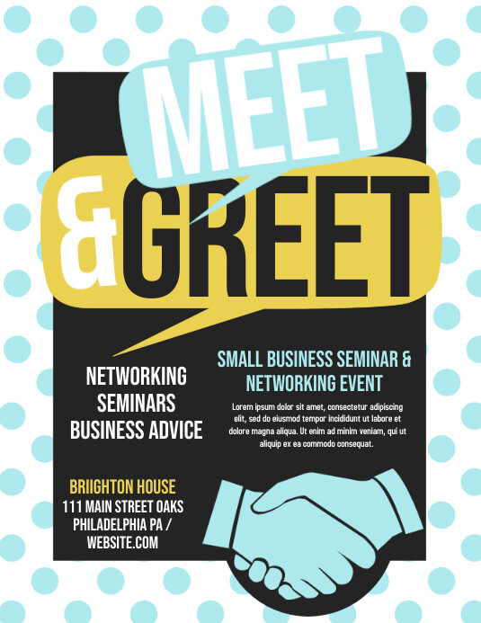 Meet And Greet Template Postermywall