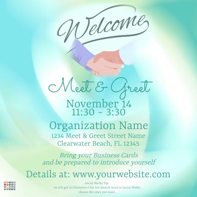Meet and Greet for Business Template PosterMyWall