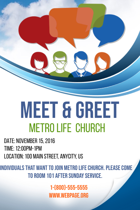 Meet And Greet Template Postermywall