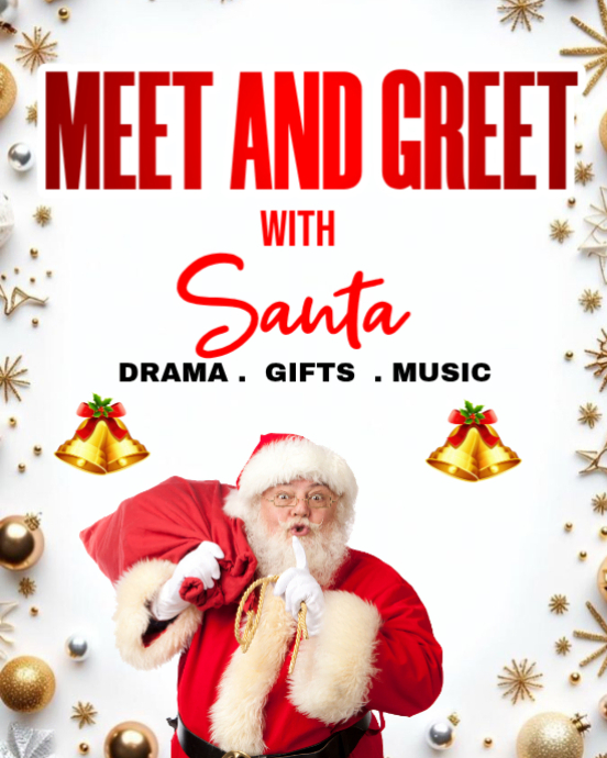 Santa Meet And Greet Event Template | PosterMyWall