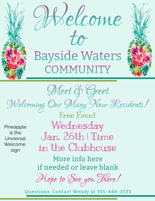Meet and Greet Welcome to Community Template | PosterMyWall