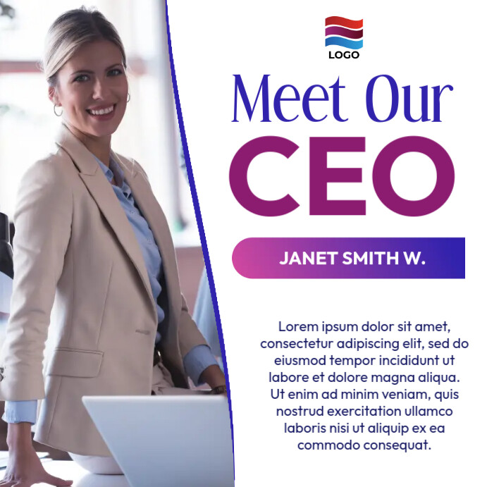 Meet our CEO Template | PosterMyWall