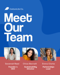 Blue Team Introduction Instagram Portrait Template - Page 1