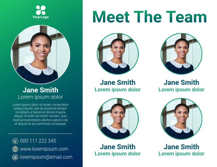 Meet our team template | PosterMyWall