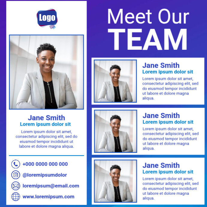 Meet our team template | PosterMyWall