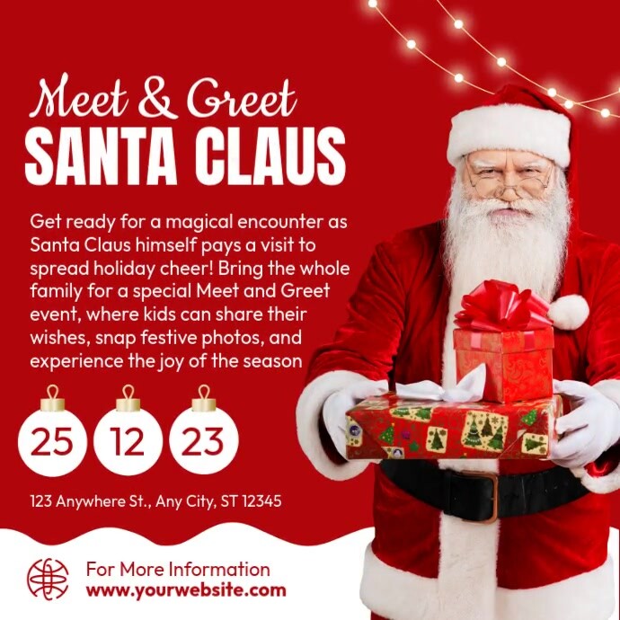 Plantilla de Meet Santa Claus | PosterMyWall