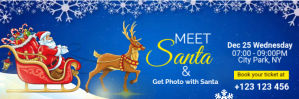 Meet Santa Event Banner Design template
