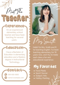 Meet The Teacher A4 template