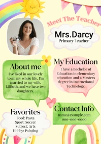 Meet The Teacher A4 template