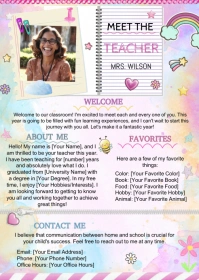 Meet The Teacher Template A6