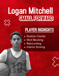 Red Basketball Team Introduction Løbeseddel Template - Page 4