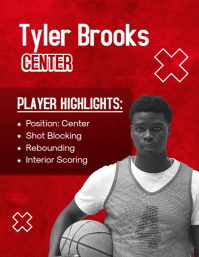 Red Basketball Team Introduction Løbeseddel Template - Page 5