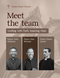 Brown Church Leadership Introduction Flyer Template - Page 1