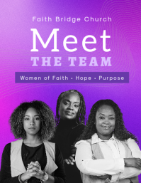 Pink Church Team Introduction Flyer Template - Page 1