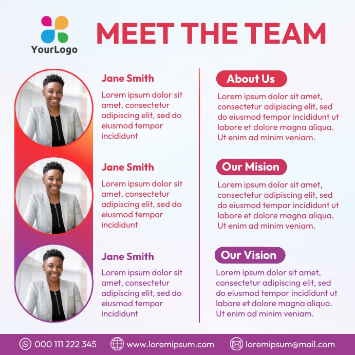meet the team Template | PosterMyWall