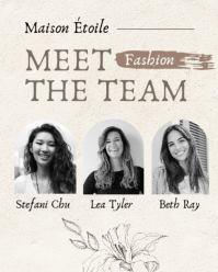 Hvid Fashion Team Introduction Instagram Portrait Template - Page 1