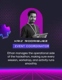 Black Hackathon Team Introduction Рекламная листовка Template - Page 3