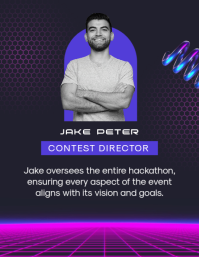 Black Hackathon Team Introduction Рекламная листовка Template - Page 2