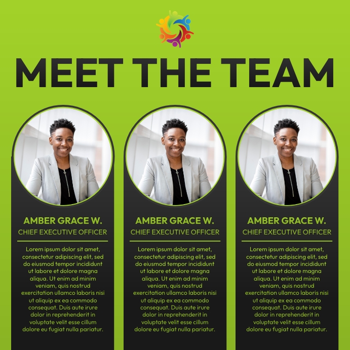meet the team template | PosterMyWall