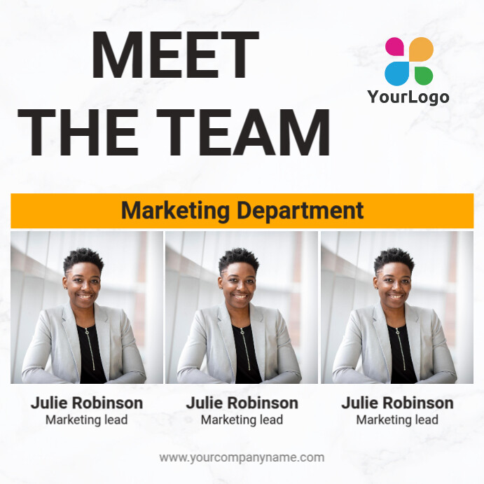 Copy of Meet the team template | PosterMyWall