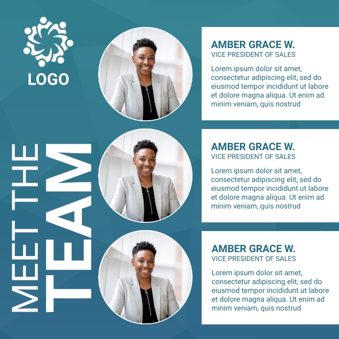 meet the team template | PosterMyWall