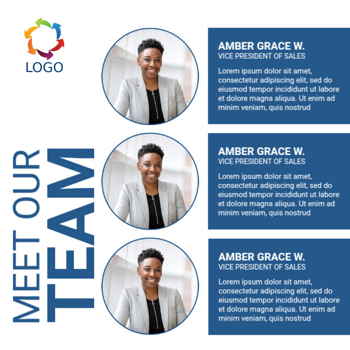 meet the team template | PosterMyWall
