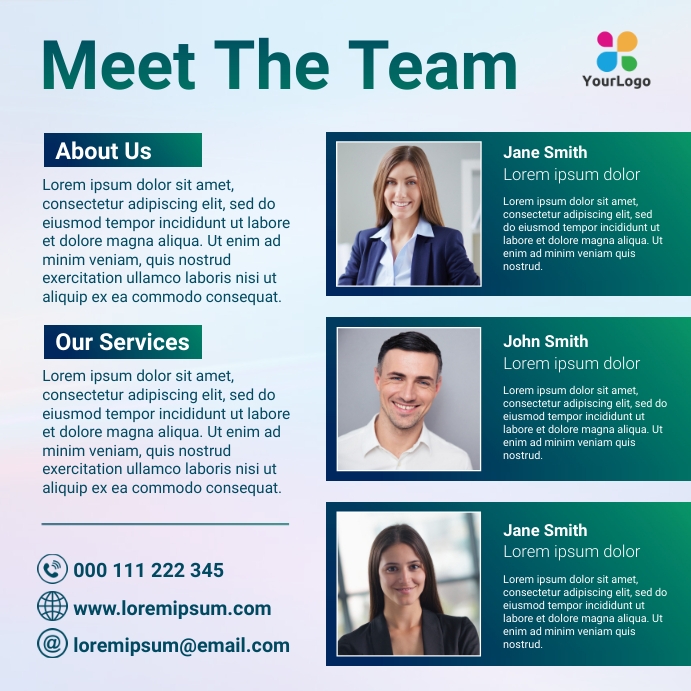 meet the team template | PosterMyWall