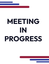 Meeting in progress A4 printable poster Flyer (US Letter) template