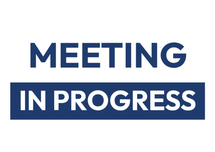 Meeting in Progress Template | PosterMyWall