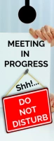 meeting in progress Do not Disturb Door Hanger template