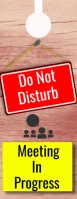 meeting in progress Donot Disturb door hanger template