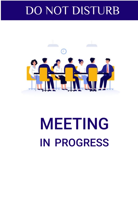 Plantilla de Meeting in progress poster | PosterMyWall