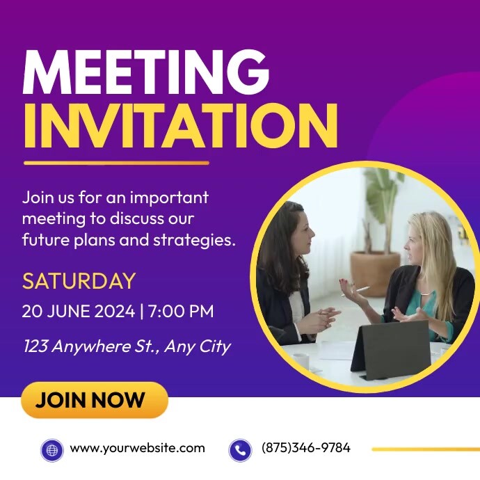 Meeting Invitation Ads Template | PosterMyWall