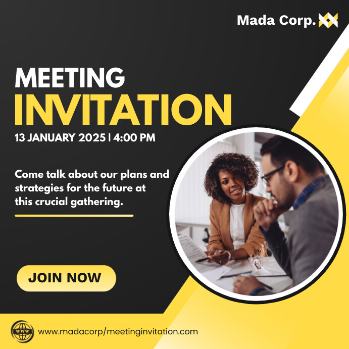 Copy of Meeting Invitation Instagram Post | PosterMyWall
