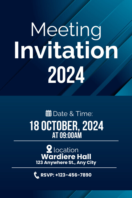 MEETING INVITATION SIMPLE POSTER Template | PosterMyWall
